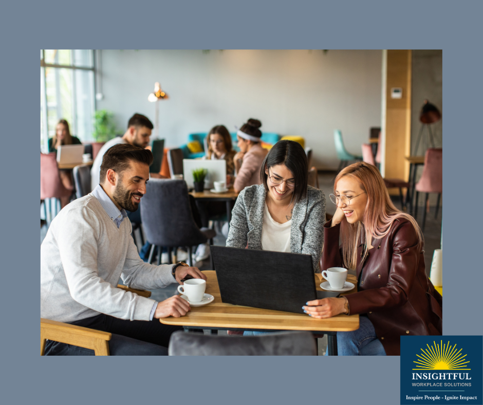 Employees engaging in a purposeful, people-centered, profitable company